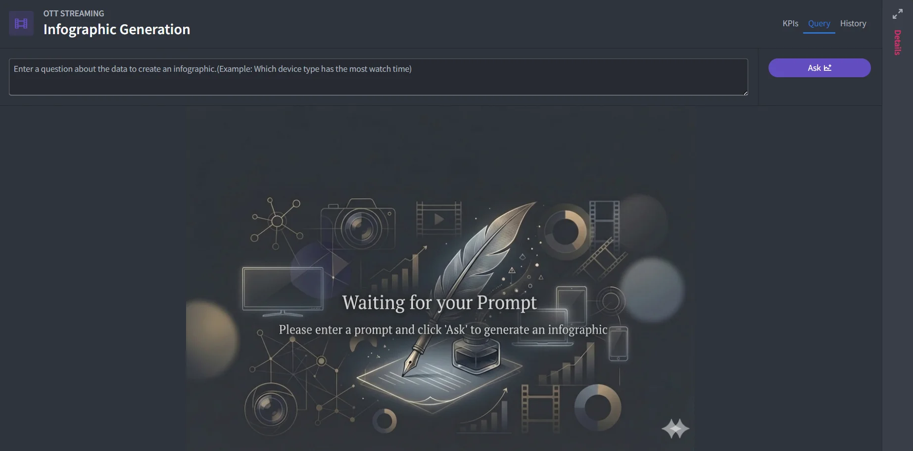 Original Foundry infographic prompt interface
